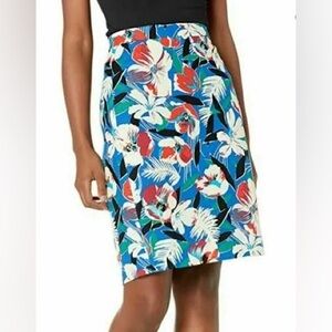 J CREW Hawaii print panicle, cotton skirt size 12.